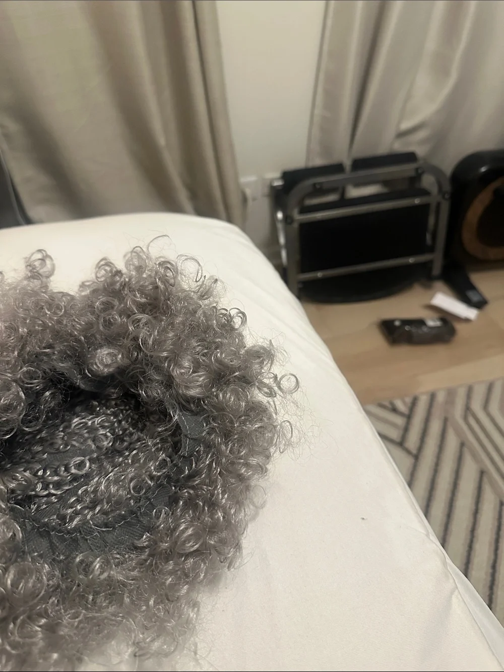 Gray Curly Hairpiece Toupee - Natural-Look Women's Hair